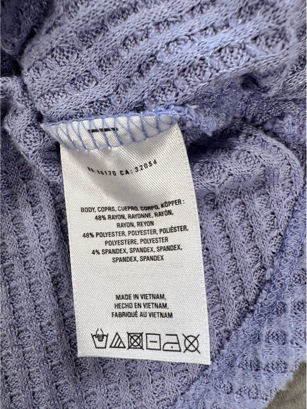 Anthropologie Akemi + Kin Woodruff Lilac Waffle Knit Wrap Top XS - Picture 4 of 7